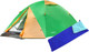 Миниатюра изображения товара Палатка Sundays ZC-TT009-3P v2 (зеленый/желтый со спальным мешком ZC-SB001 синий)