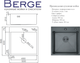 Миниатюра изображения товара Мойка кухонная Berge 5050 Decor Premium (черный)