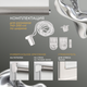 Миниатюра изображения товара Рулонная штора Franc Gardiner Blackout Silver 55x160 / 7799101 (белый)
