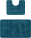 Миниатюра изображения товара Набор ковриков для ванной и туалета Maximus Flora 2569 (50x80/40x50, темно-синий)