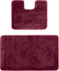 Миниатюра изображения товара Набор ковриков для ванной и туалета Maximus Flora 2576 (60x100/50x60, баклажан)