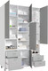 Миниатюра изображения товара Шкаф Polini Kids Mirum 2330 трехсекционный (белый/серый)