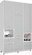 Миниатюра изображения товара Шкаф Polini Kids Mirum 2330 трехсекционный (белый/серый)