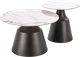 Миниатюра изображения товара Комплект журнальных столиков Halmar Magneta (белый мрамор/черный)