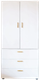 Миниатюра изображения товара Шкаф Dipriz Моби 2 дв + 3 ящ. / Д.70065.1 (белый)