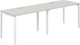 Миниатюра изображения товара Комплект письменных столов Norden s-b-s 240х70х75 / SG.222.SH.44.WH (белый/серый бархат)