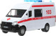 Миниатюра изображения товара Автомобиль игрушечный Технопарк Газель Next Скорая Помощь / NEXTVAN-16PL-AMBWH
