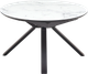 Миниатюра изображения товара Обеденный стол Halmar Vertigo 130-180x130x76 (белый мрамор/черный)