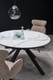 Миниатюра изображения товара Обеденный стол Halmar Vertigo 130-180x130x76 (белый мрамор/черный)