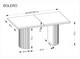 Миниатюра изображения товара Обеденный стол Halmar Bolero 160-250x90x76 (черный дуб/черный)