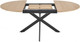 Миниатюра изображения товара Обеденный стол Halmar Acord 120-200x120x75 (натуральный/черный)