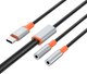 Миниатюра изображения товара Кабель/переходник XO С Type-c на два 3.5 / NB-R269B (1.2м)