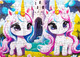 Миниатюра изображения товара Пазл Dream Makers 80 Единороги 2 / RI8011C (80эл)