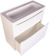 Миниатюра изображения товара Тумба под умывальник Symbolite Бергамо мини 80 Люкс Plus 2 ящика (белый)