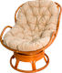 Миниатюра изображения товара Кресло садовое Мебель Солнца Папасан Челси вращающийся 23/03В (коньяк)