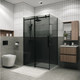 Миниатюра изображения товара Душевая стенка Grossman Classic 100х195 / 200.K33.04.100.21.10 (черный матовый/стекло тонированное)