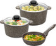 Миниатюра изображения товара Набор кухонной посуды Elan Gallery Гармония Вкуса / 120440+3 (коричневый опал)