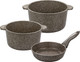 Миниатюра изображения товара Набор кухонной посуды Elan Gallery Гармония Вкуса / 120440+3 (коричневый опал)