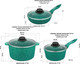 Миниатюра изображения товара Набор кухонной посуды Elan Gallery Гармония Вкуса / 120601+5 (изумрудный)