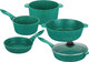 Миниатюра изображения товара Набор кухонной посуды Elan Gallery Гармония Вкуса / 120601+5 (изумрудный)