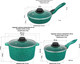 Миниатюра изображения товара Набор кухонной посуды Elan Gallery Гармония Вкуса / 120614+5 (изумрудный)