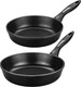 Миниатюра изображения товара Набор сковородок Elan Gallery Гармония Вкуса / 120289+2 (черный оникс)