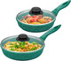 Миниатюра изображения товара Набор сковородок Elan Gallery Гармония Вкуса / 120631+2 (изумруд)