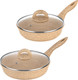 Миниатюра изображения товара Набор сковородок Elan Gallery Гармония Вкуса / 121129+2 (медовый гранит)