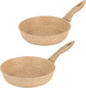 Миниатюра изображения товара Набор сковородок Elan Gallery Гармония Вкуса / 121129+2 (медовый гранит)