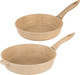 Миниатюра изображения товара Набор сковородок Elan Gallery Гармония Вкуса / 121131+2 (медовый гранит)