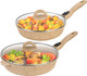 Миниатюра изображения товара Набор сковородок Elan Gallery Гармония Вкуса / 121136+2 (медовый гранит)