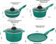Миниатюра изображения товара Набор кухонной посуды Elan Gallery 120601+7 (изумруд)