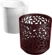 Миниатюра изображения товара Кашпо La Decoro Leaves / КШ-9575 (бордовый/белый)
