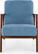 Миниатюра изображения товара Кресло мягкое Halmar Milano 1S (tap. Castel 74 синий/орех)