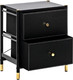 Миниатюра изображения товара Прикроватная тумба Импэкс Нирита/Хайди 2 ящика (черный)