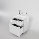 Миниатюра изображения товара Тумба под умывальник Symbolite Марелла 60 Люкс Plus 2 ящика (белый глянец)