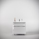 Миниатюра изображения товара Тумба под умывальник Symbolite Марелла 80 Люкс Plus 2 ящика (белый глянец)