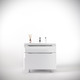 Миниатюра изображения товара Тумба под умывальник Symbolite Марелла 90 Люкс Plus 2 ящика (белый глянец)