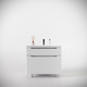 Миниатюра изображения товара Тумба под умывальник Symbolite Марелла 90 Люкс Plus 2 ящика (белый матовый)