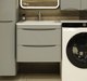 Миниатюра изображения товара Тумба под умывальник Symbolite Бергамо мини 60 Люкс Plus 2 ящика (подвесная, серый)