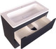 Миниатюра изображения товара Тумба под умывальник Symbolite Бергамо мини 70 Люкс Plus 2 ящика (подвесная, черный)