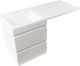 Миниатюра изображения товара Тумба под умывальник Symbolite Даллас 110 Люкс Plus (подвесная, эмаль, белый)