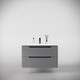 Миниатюра изображения товара Тумба под умывальник Symbolite Марелла 90 Люкс Plus 2 ящика (подвесная, серый)