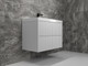 Миниатюра изображения товара Тумба под умывальник Symbolite Стокгольм 80 Classic Push 2 ящика (подвесная, белый рифленый софт)