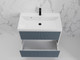 Миниатюра изображения товара Тумба под умывальник Symbolite Стокгольм 80 Classic Push 2 ящика (подвесная, графит софт)