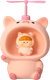Миниатюра изображения товара Ночник ILikeGift Baby pig fan / 1041-15B (розовый)