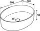 Миниатюра изображения товара Умывальник Runo Ovale 50