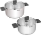 Миниатюра изображения товара Набор кастрюль Rondell Quadro (3.1л+5.1л)