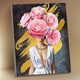 Миниатюра изображения товара Картина по номерам ILikeGift Девушка с розами / HR0688