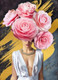 Миниатюра изображения товара Картина по номерам ILikeGift Девушка с розами / HR0688